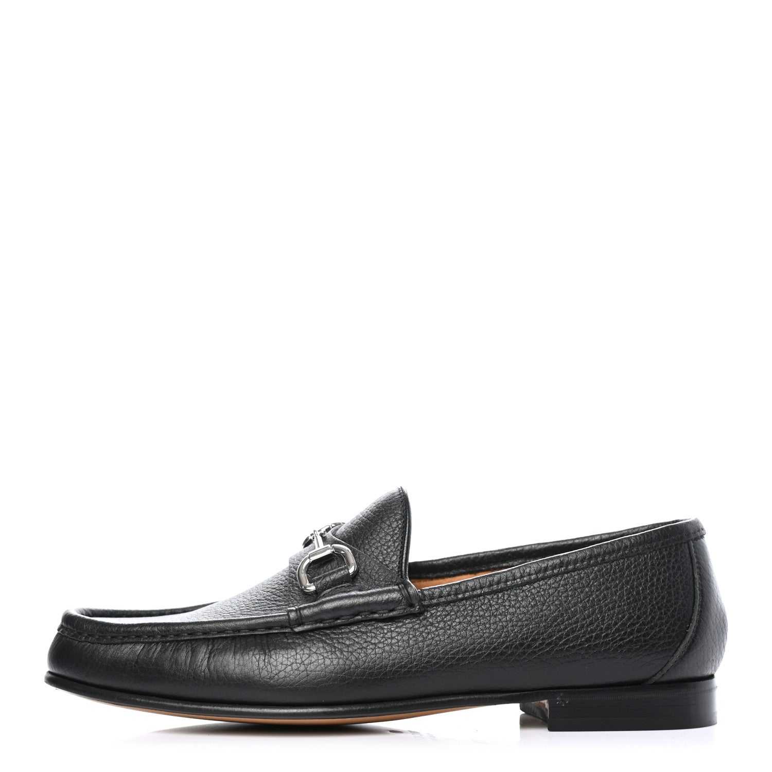 Gucci Road Calfskin Mens Horsebit Loafers 6.5 Black 1 of 8