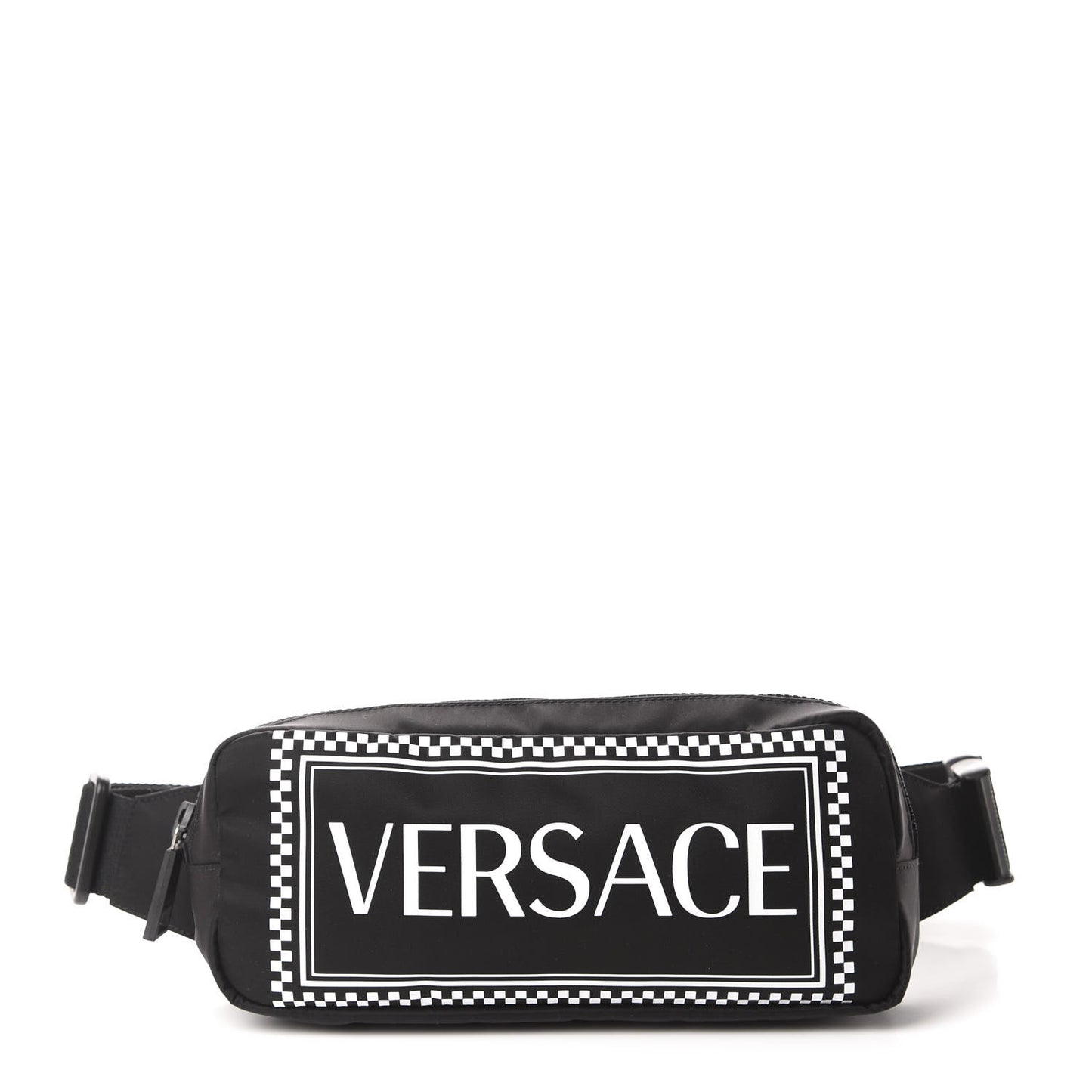 Nylon Logo Two Tone Belt Bag Black