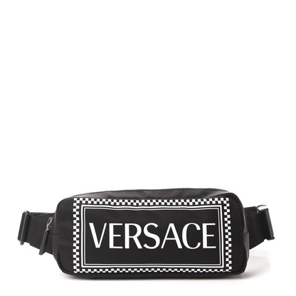 Versace Nylon Logo Two Tone Belt Bag Black 1 of 10