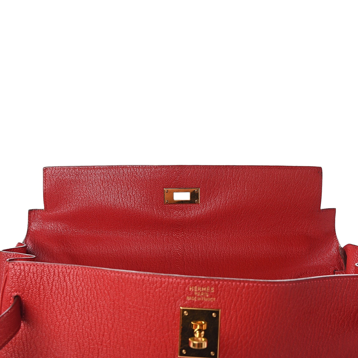 Chevre De Coromandel Kelly Retourne 35 Rouge Vif