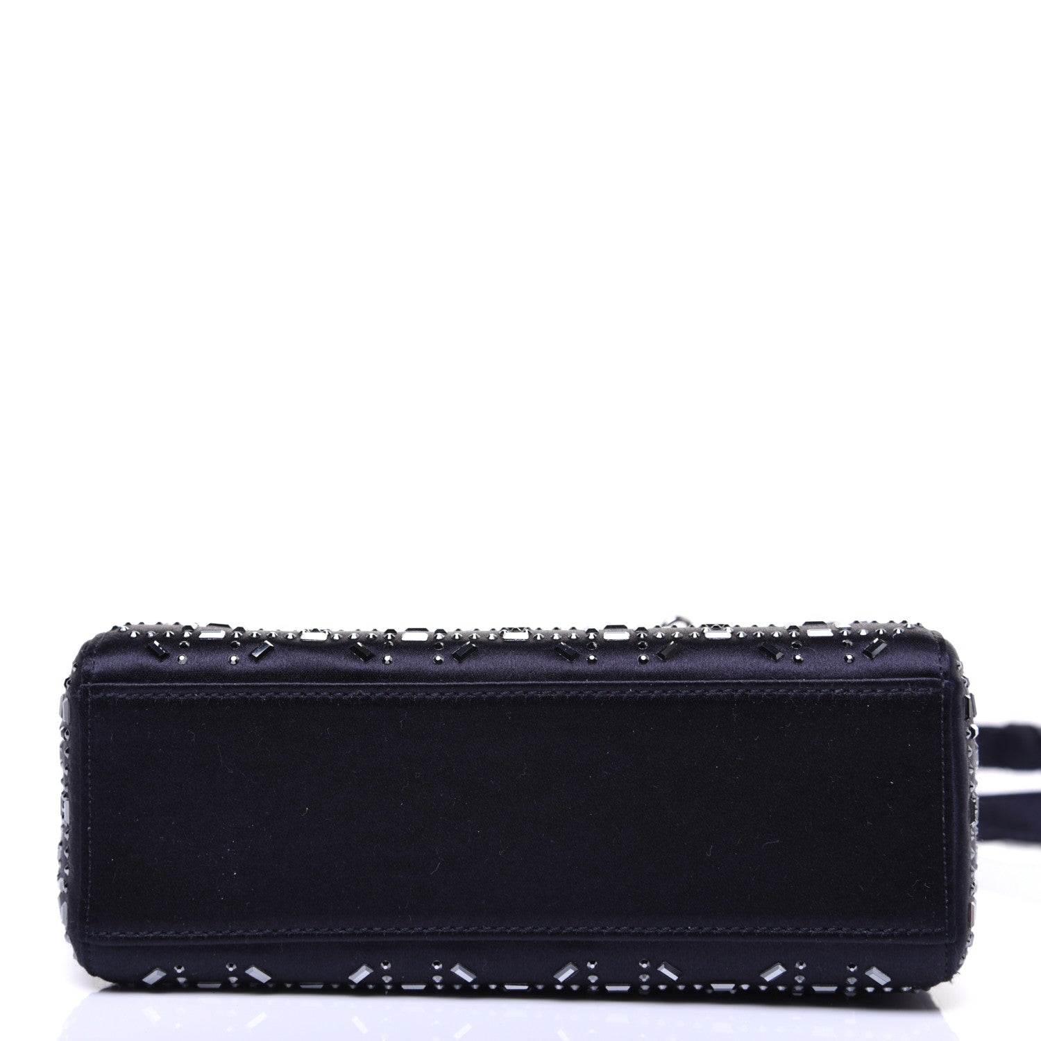 Christian Dior Satin Crystal Cannage Mini Lady Dior Navy 9 of 12