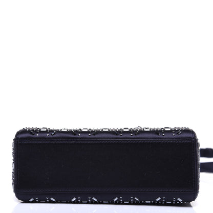 Christian Dior Satin Crystal Cannage Mini Lady Dior Navy 9 of 12
