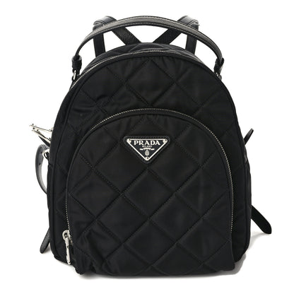 Prada Nylon Tessuto Impuntu Quilted Backpack Black 1 of 8