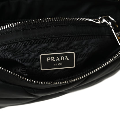 Prada Re-Nylon Quilted Padded Flap Shoulder Bag Black 6 of 10