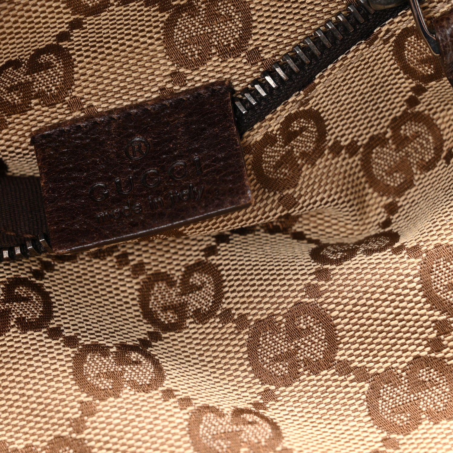Gucci GG Monogram Double Pocket Belt Bag Dark Brown 5 of 9