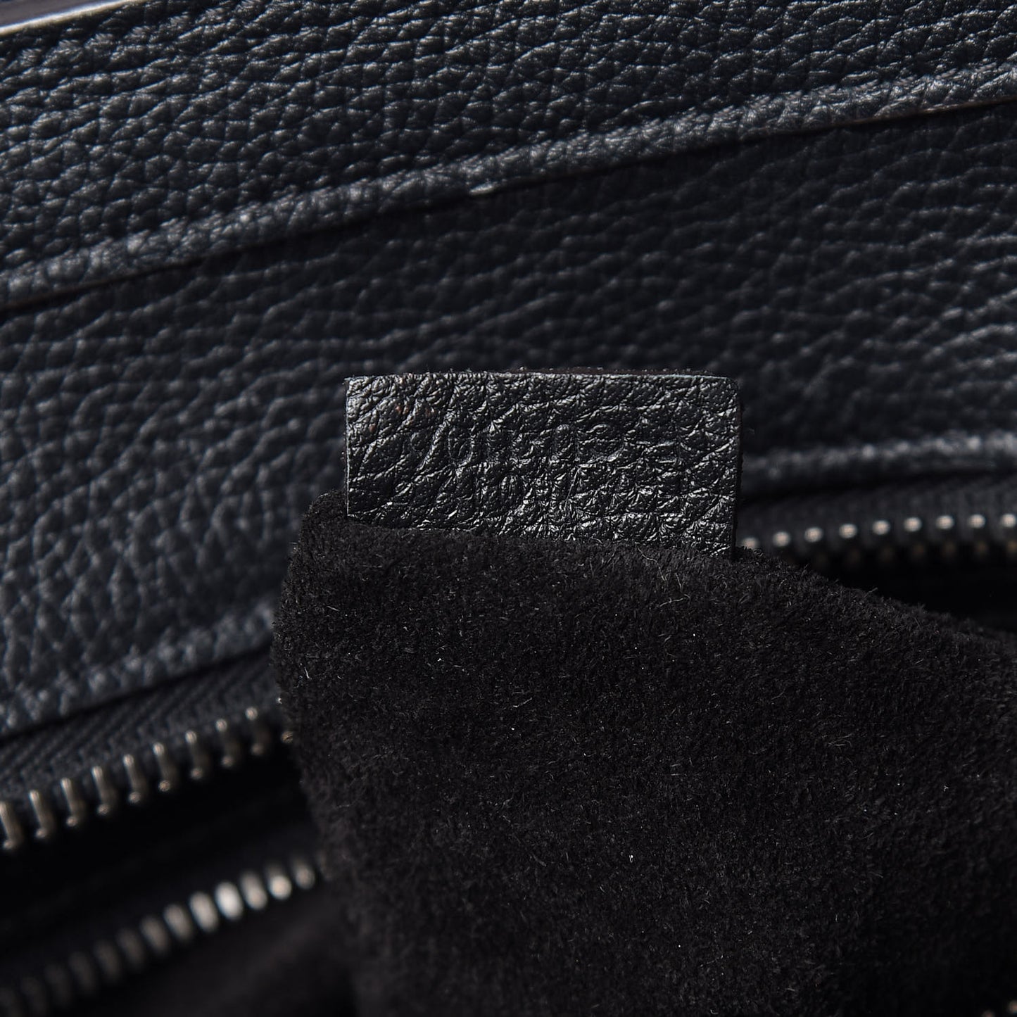 Drummed Calfskin Micro Luggage Black