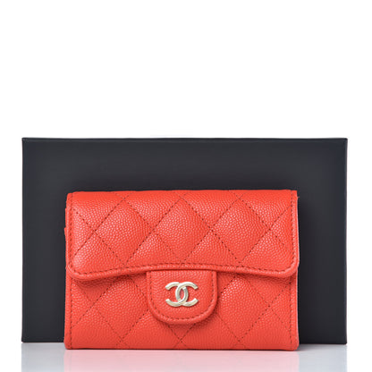 Chanel Caviar Quilted Flap Card Holder Red 8 of 8