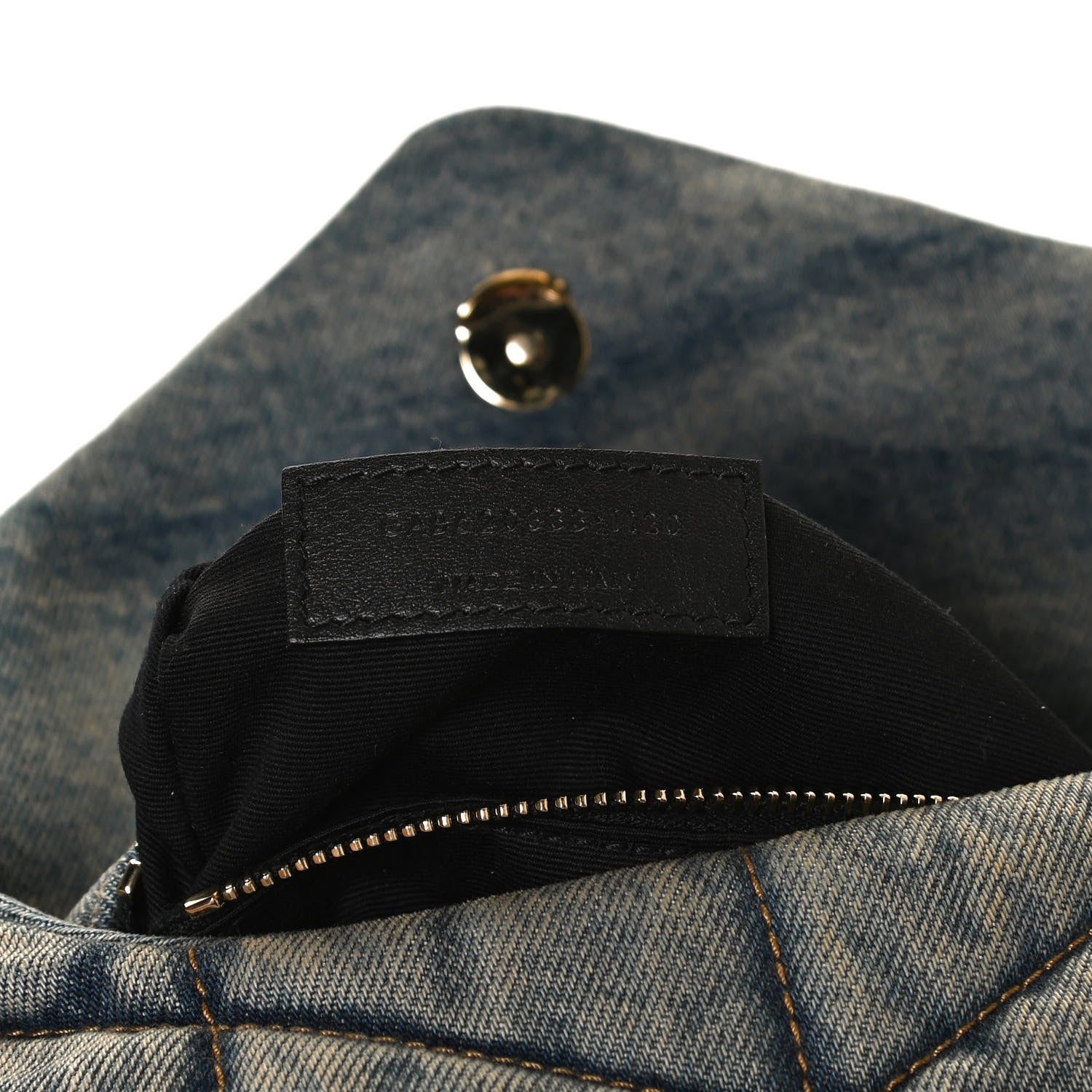 Saint Laurent Denim Quilted Toy Loulou Puffer Monogram Chain Satchel Blue Black 7 of 12