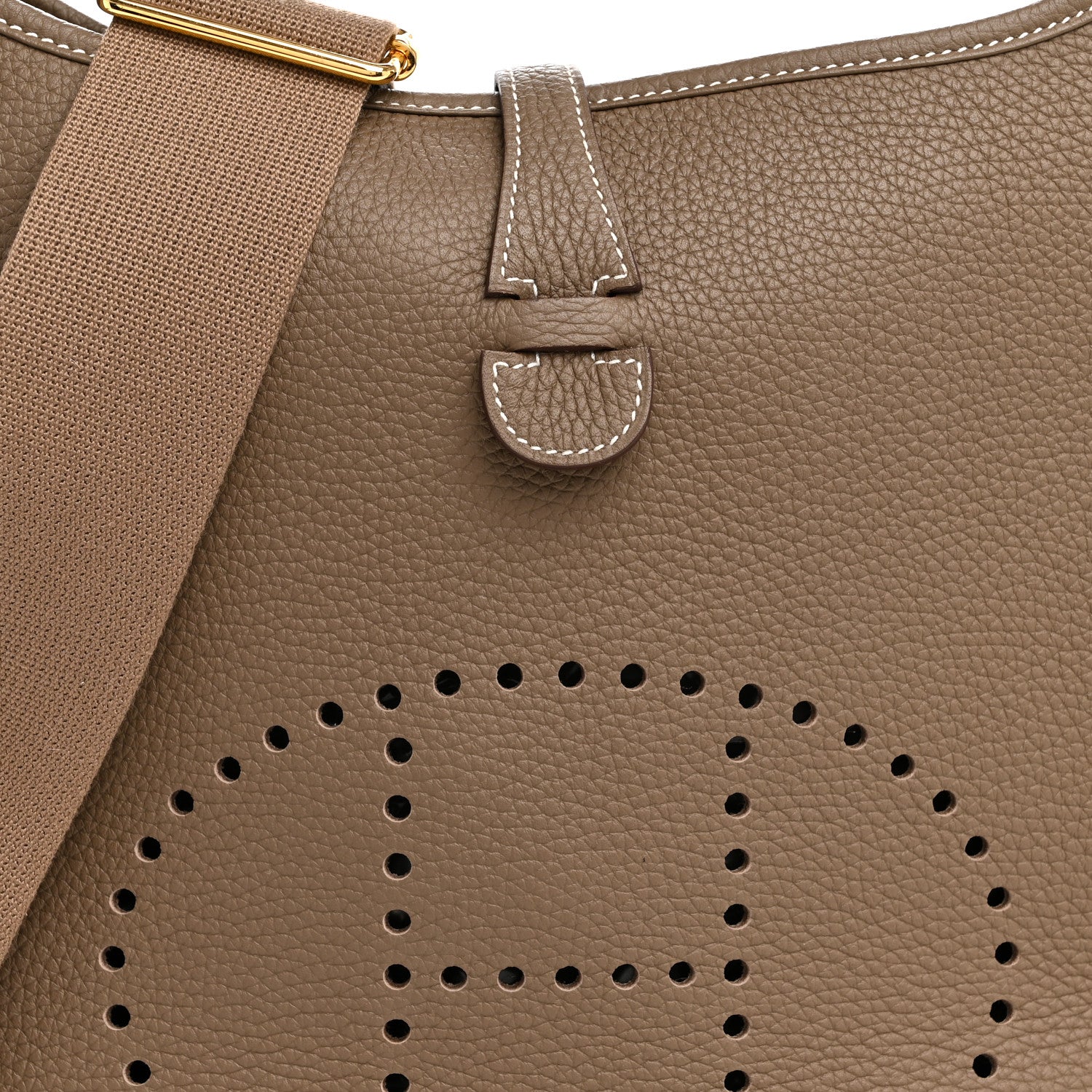 Hermes Taurillon Clemence EVELYNE III PM Etoupe 8 of 10
