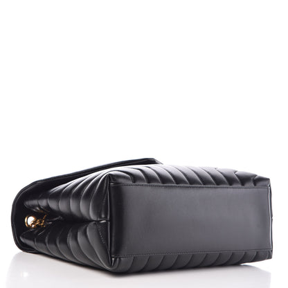 Saint Laurent Calfskin Y Quilted Monogram Medium Loulou Chain Satchel Black 4 of 10