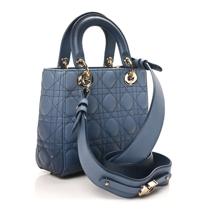 Christian Dior Lambskin Cannage Gradient Small My ABCDior Lady Dior Indigo Blue 3 of 12