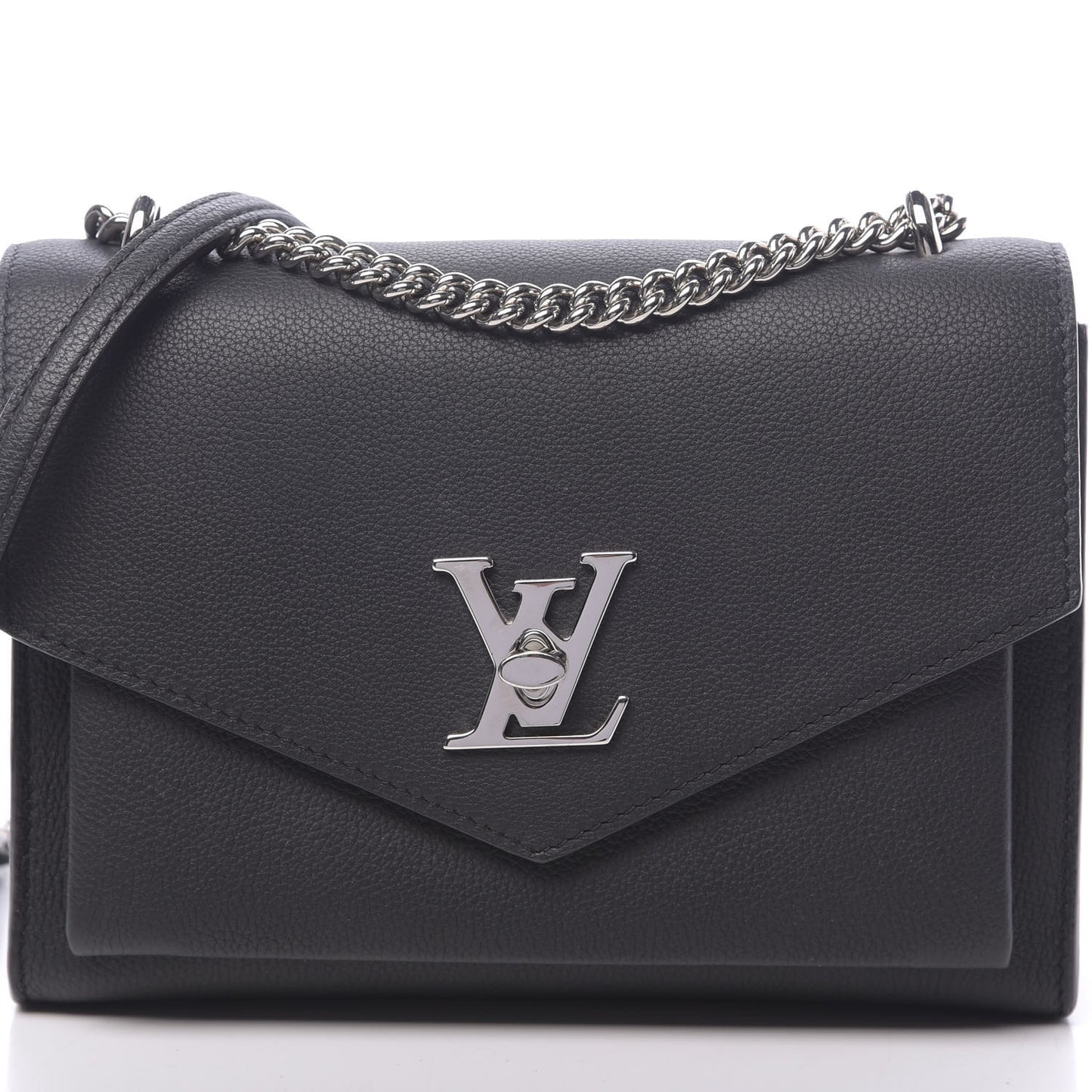 Soft Calfskin My Lockme Chain Bag BB Black