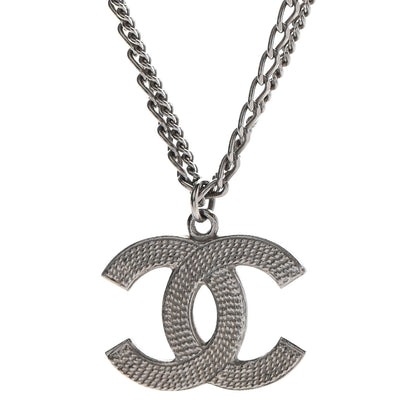 Chanel Double Chain CC Necklace Silver 6 of 6