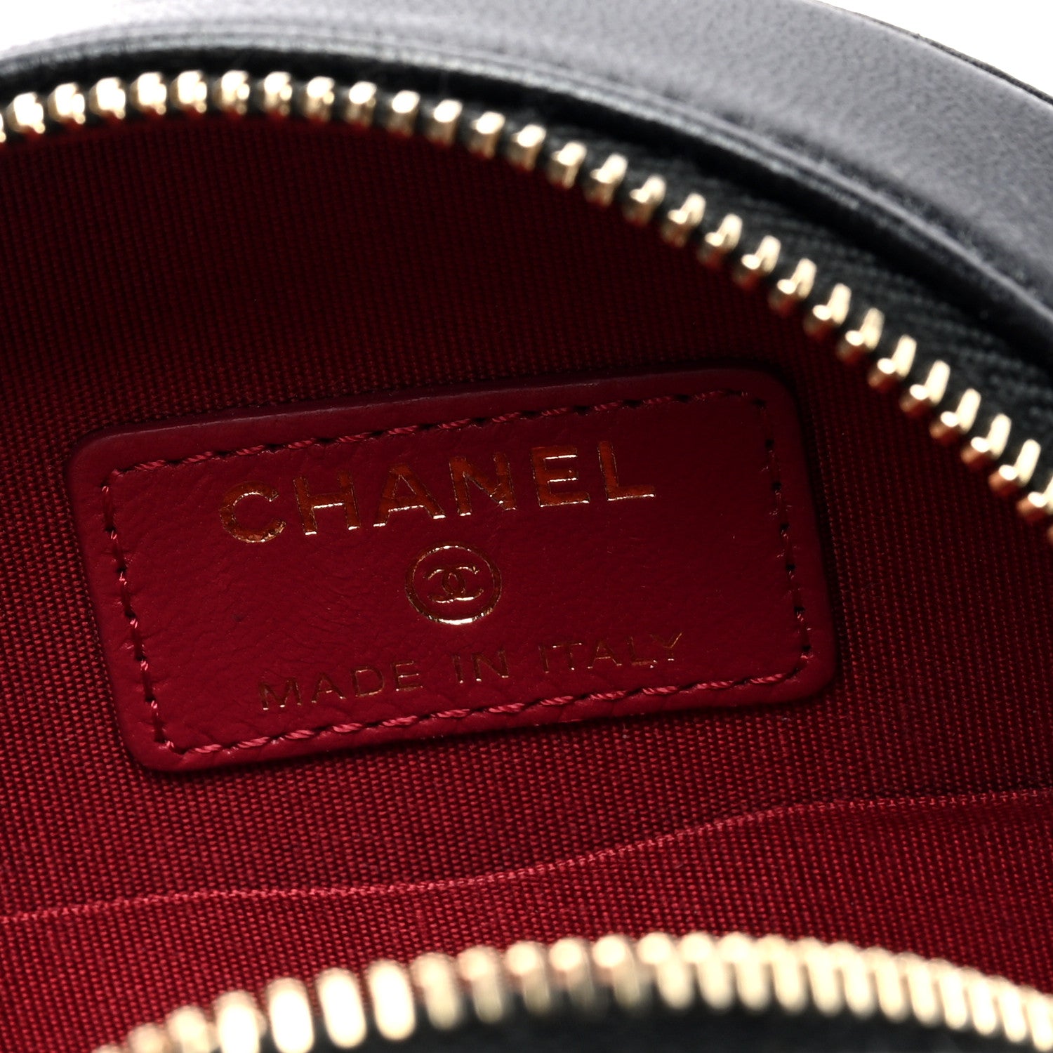 Chanel Lambskin Quilted Romance Round Clutch With Chain Black 6 of 10