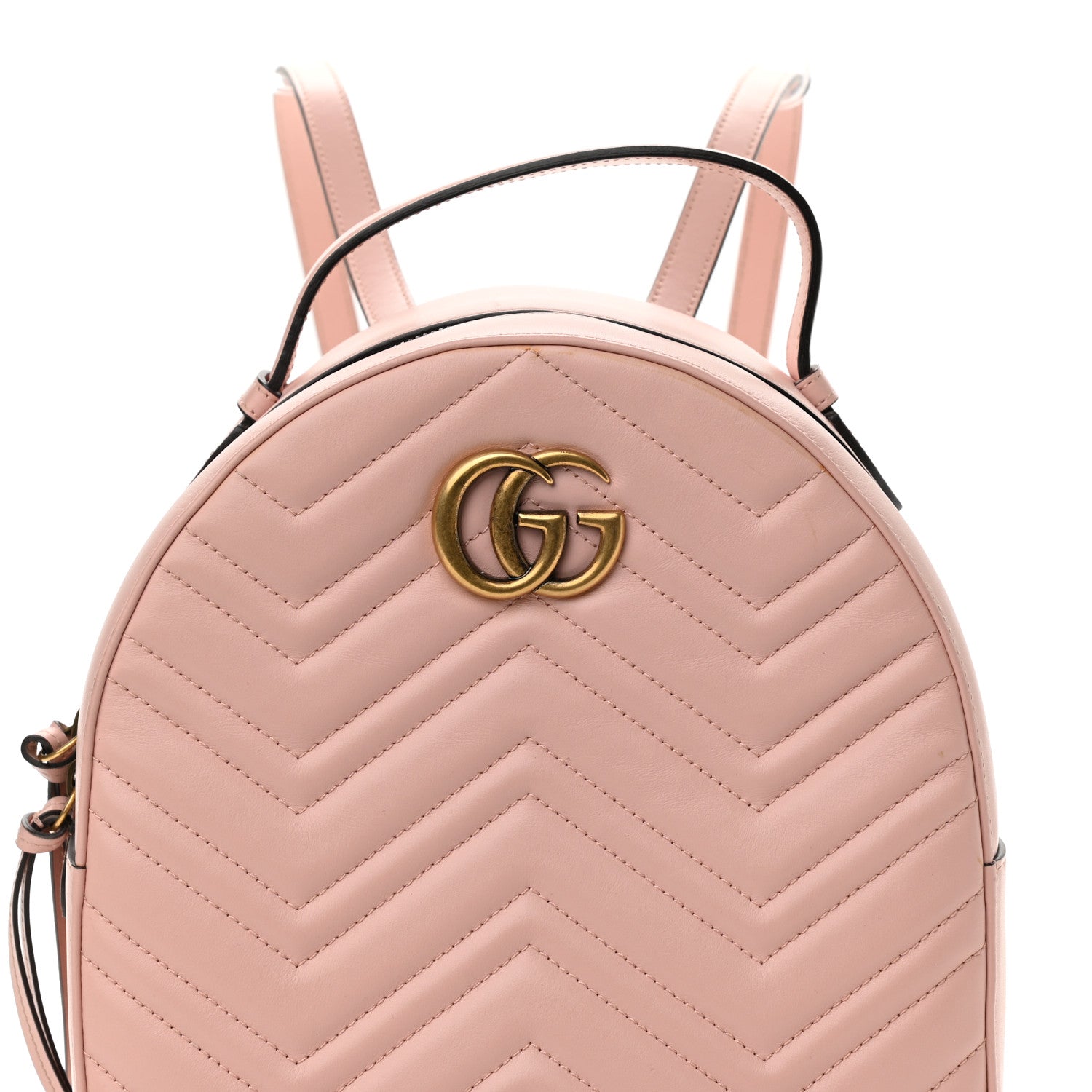 Gucci Calfskin Matelasse GG Marmont Dome Backpack Perfect Pink 9 of 13