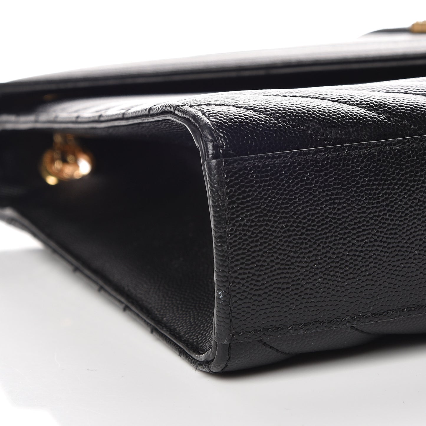 Grain De Poudre Matelasse Chevron Large Monogram Satchel Black