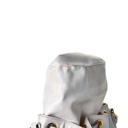 Chanel Caviar Drawstring Bucket Bag White 17 of 17