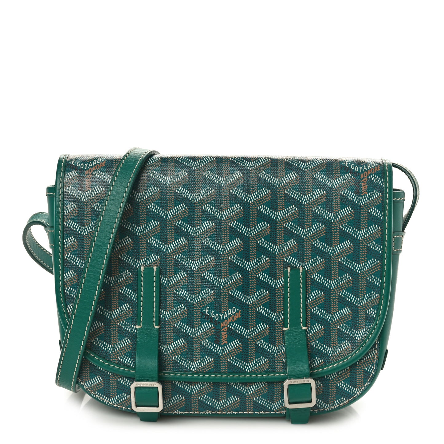 Goyardine Belvedere PM Messenger Bag Green
