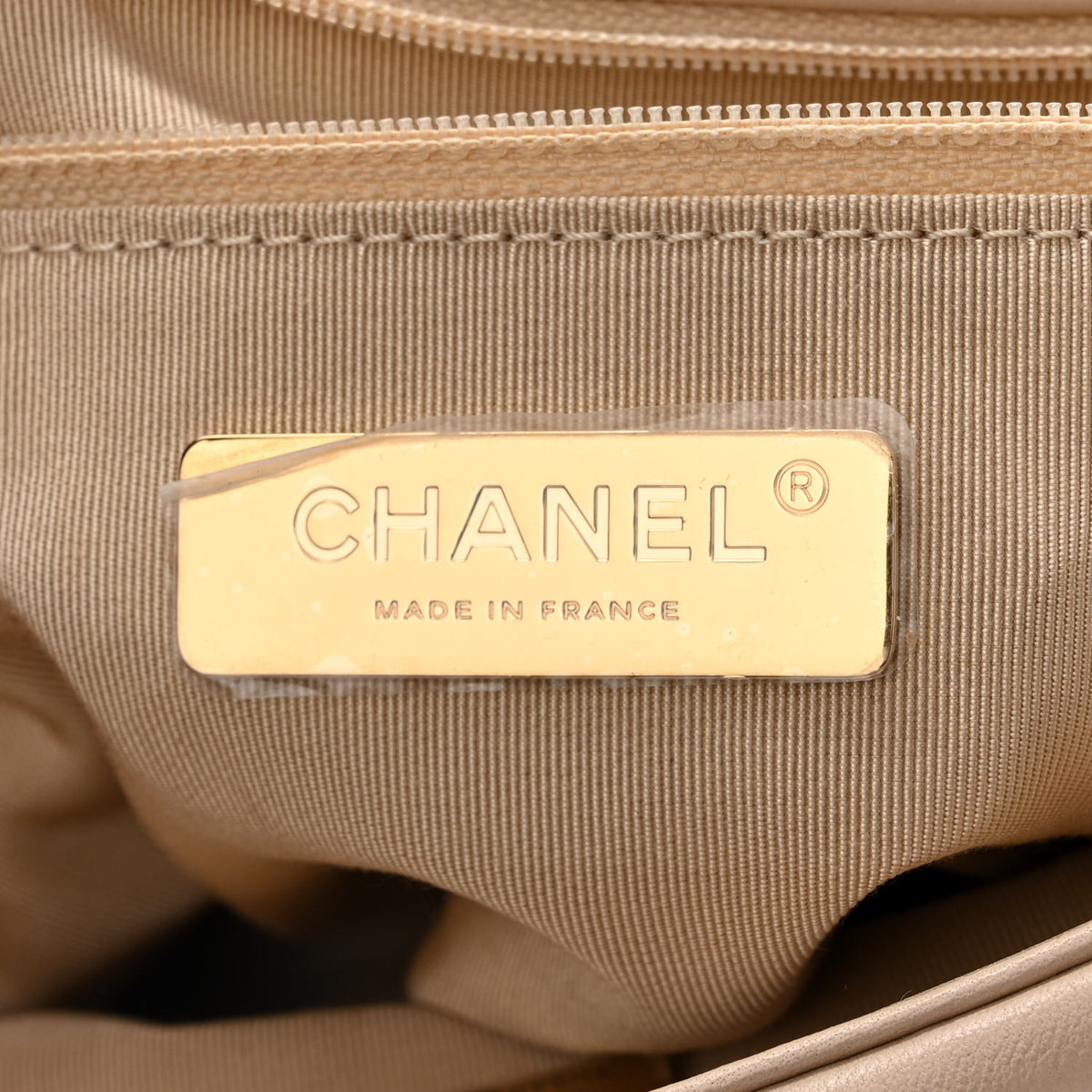 Chanel Goatskin Quilted Medium Chanel 19 Flap Beige 6 of 11