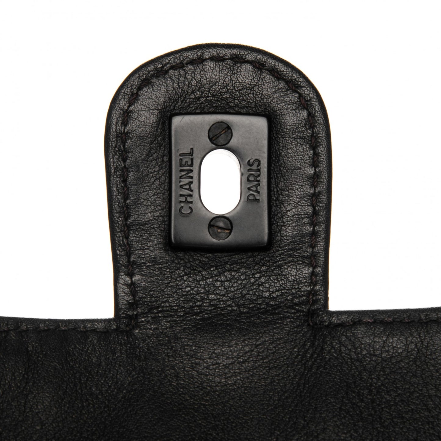 Calfskin Large Flap Tote Black