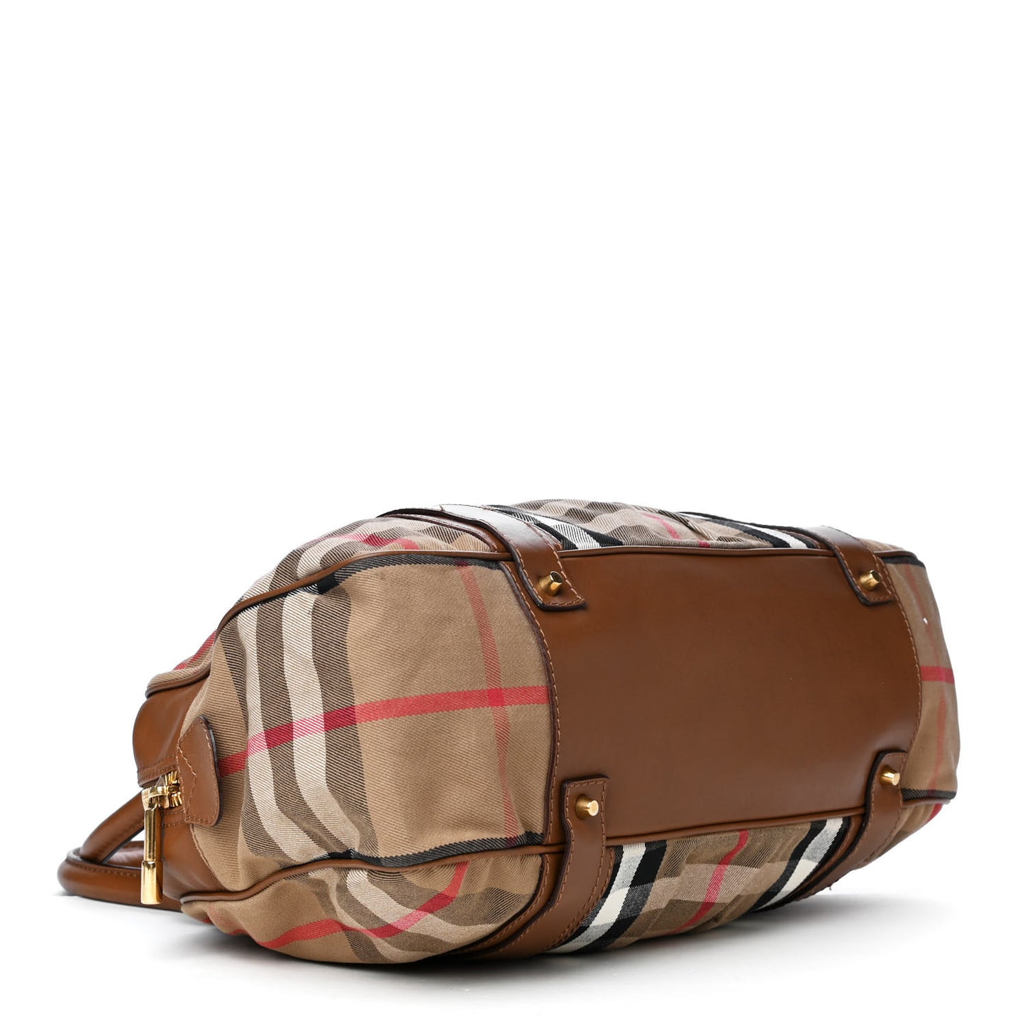 House Check Satchel Saddle Brown