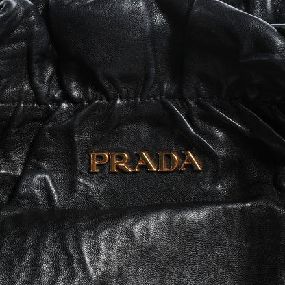 Prada Nappa Antique Bow Tote Black 8 of 8