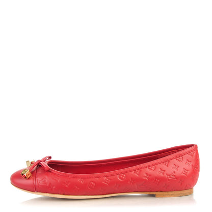 Louis Vuitton Calfskin Embossed Monogram Debbie Ballerina Flats 38 1 of 10