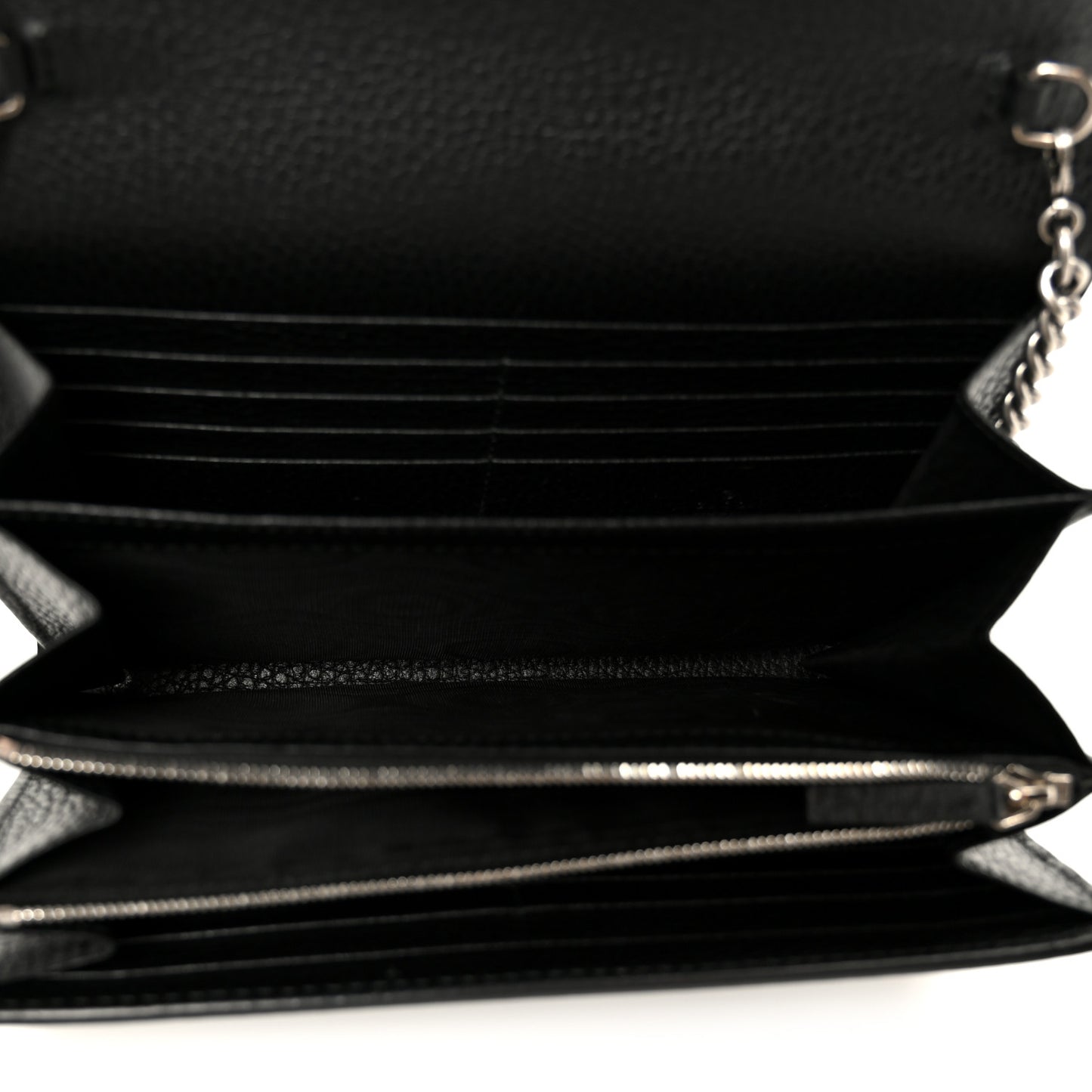 Calfskin Mini Dionysus Chain Wallet Black