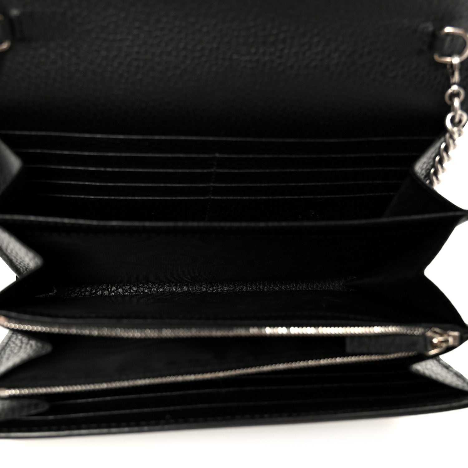 Gucci Calfskin Mini Dionysus Chain Wallet Black 5 of 10