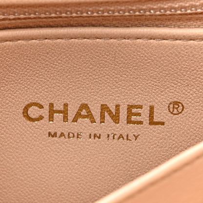 Chanel Crumpled Lambskin Quilted Small CC Links Top Handle Flap Beige 6 of 18