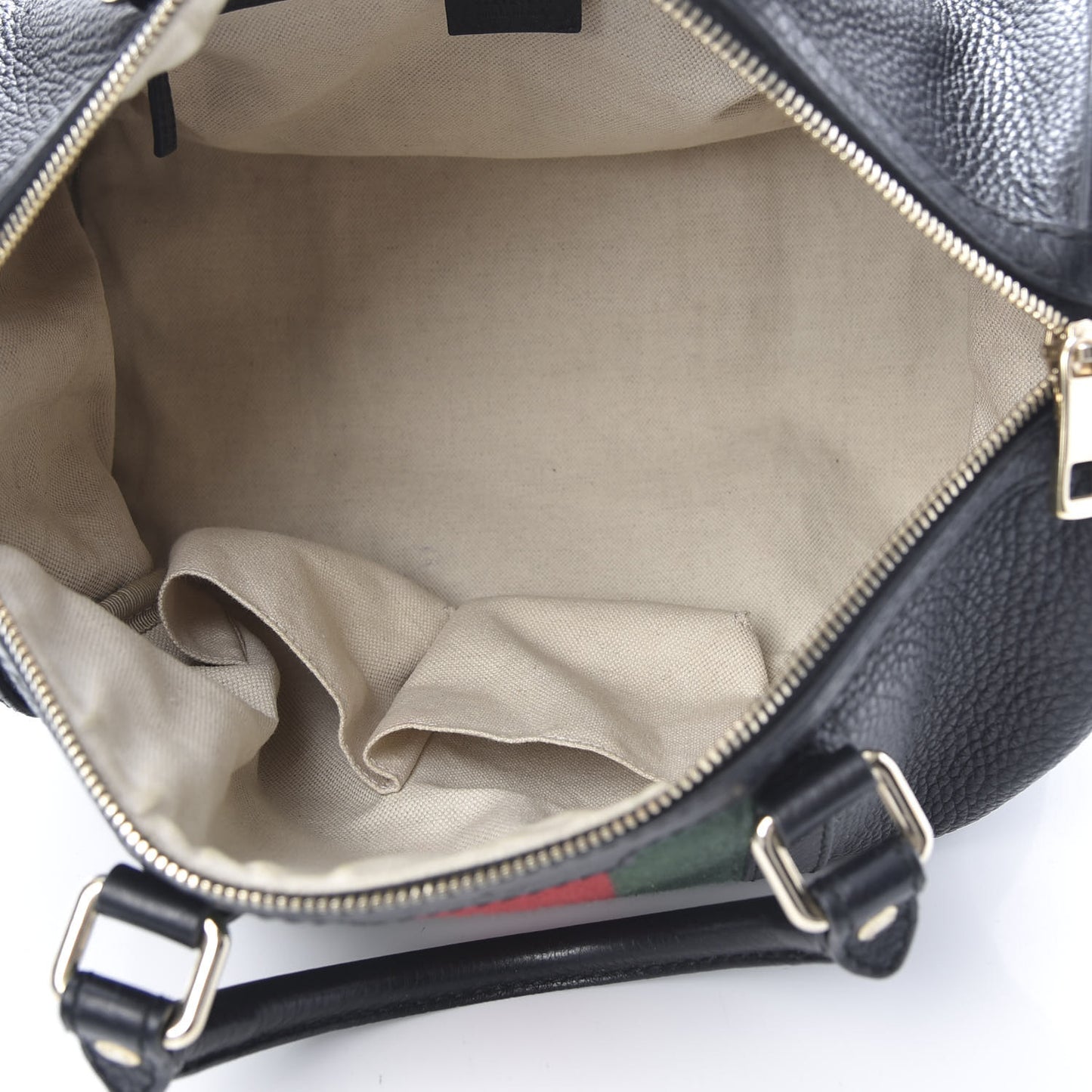 Calfskin Vintage Web Medium Boston Black