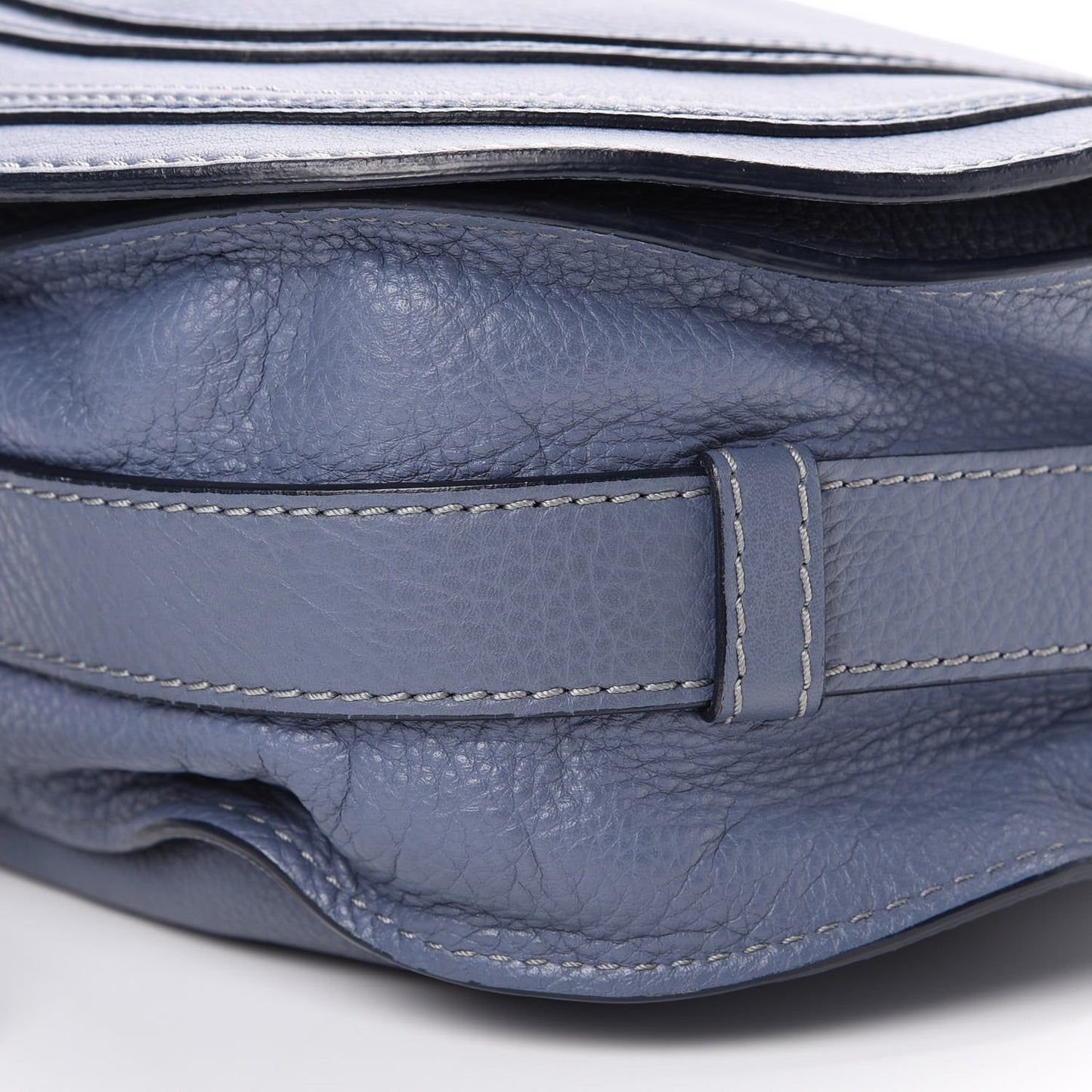 Calfskin Medium Marcie Round Crossbody Bag Street Blue