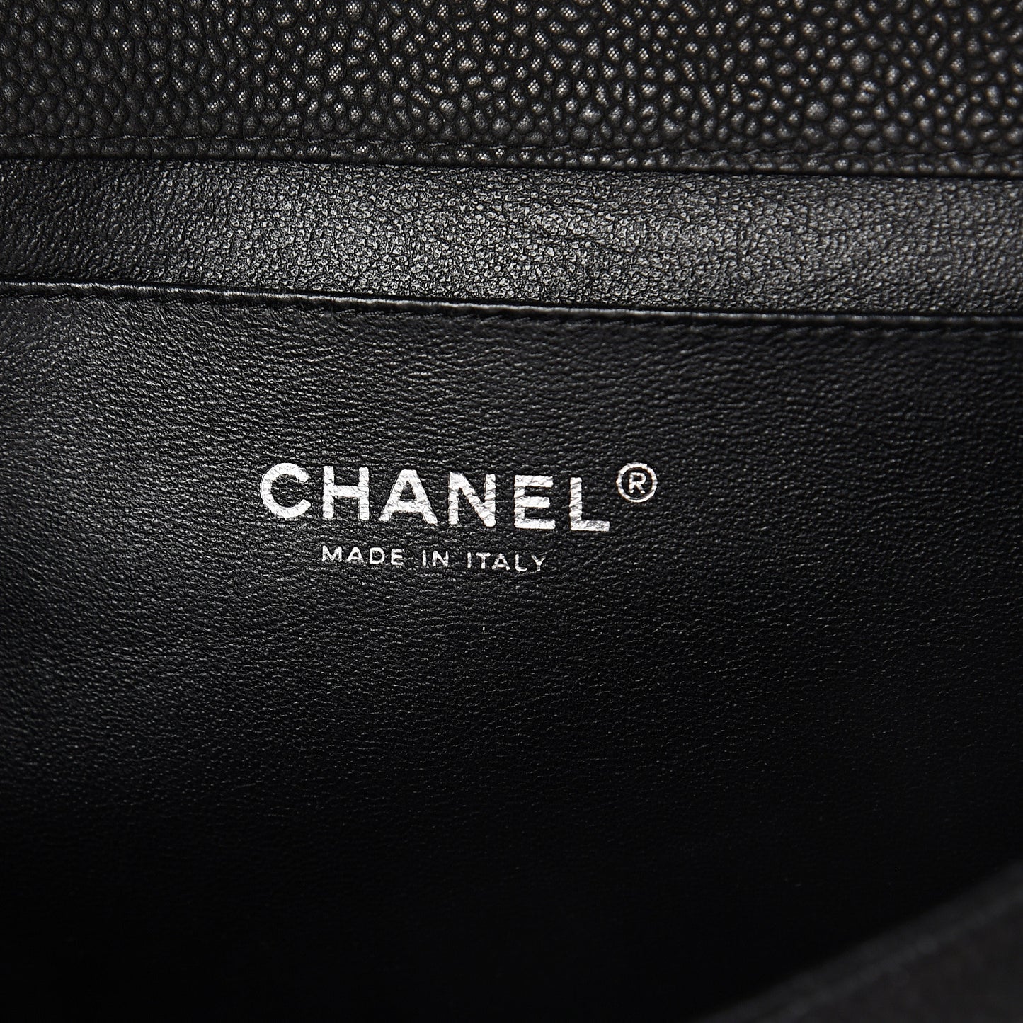 Caviar Quilted Clutch With Chain Flap Black