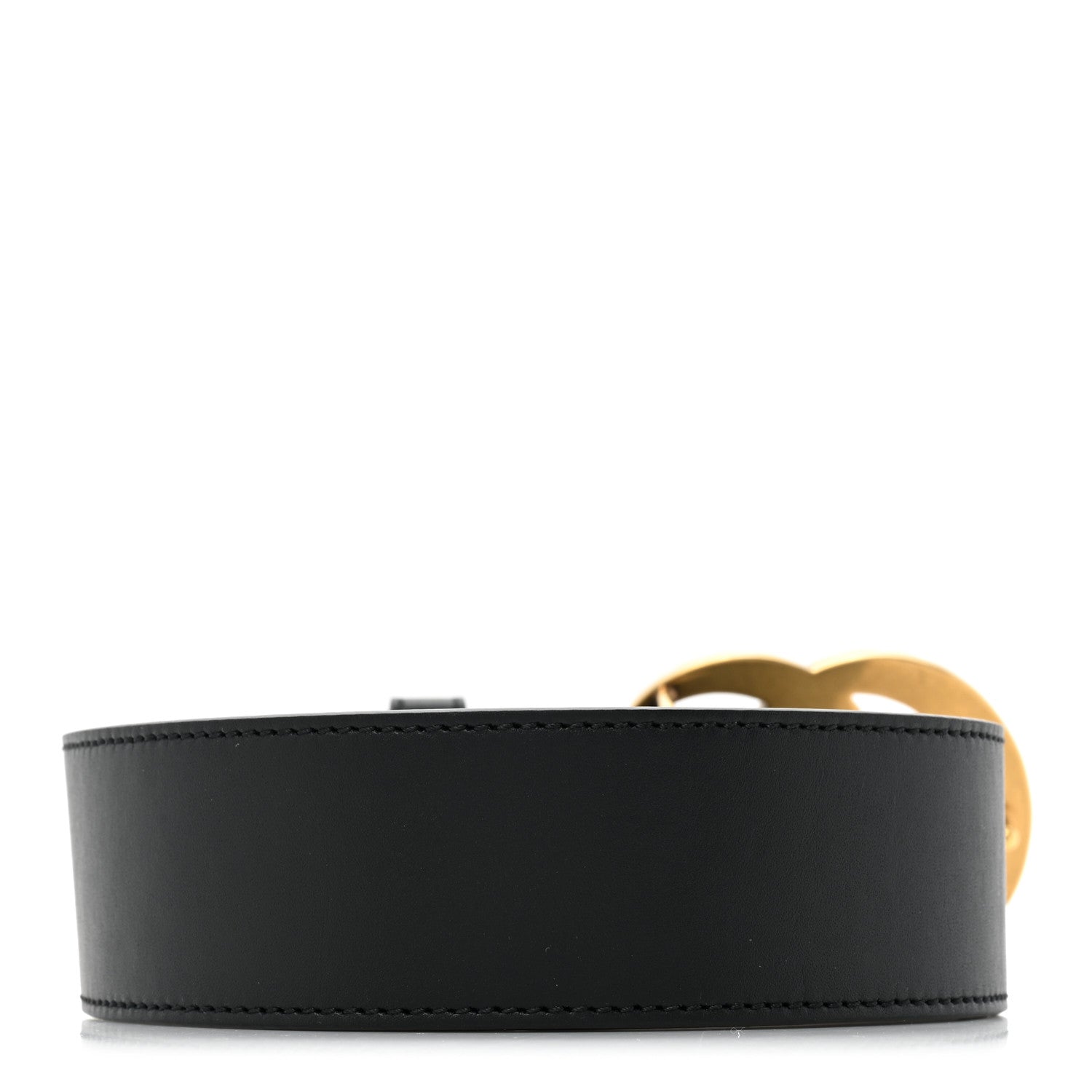 Gucci Moon Calfskin Pearl Double G 40mm Belt 85 34 Black Cream 2 of 5