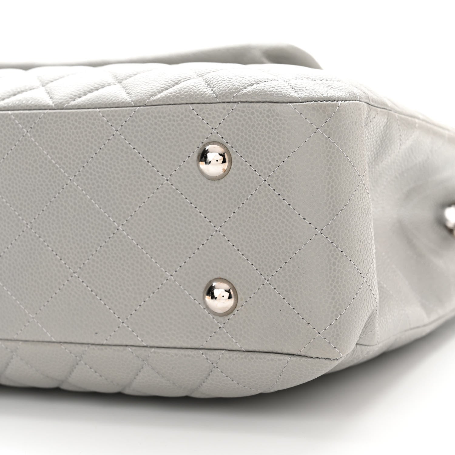 Chanel Caviar Quilted Maxi Paris Edinburgh Flap Light Grey 10 of 13