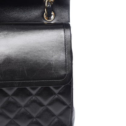 Chanel Lambskin Quilted Maxi Double Flap Black 12 of 15