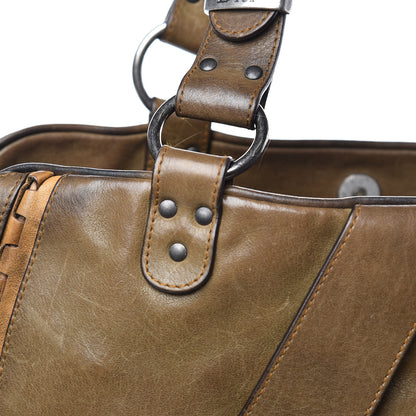 Christian Dior Calfskin Medium Gaucho Double Saddle Bag Green 18 of 19