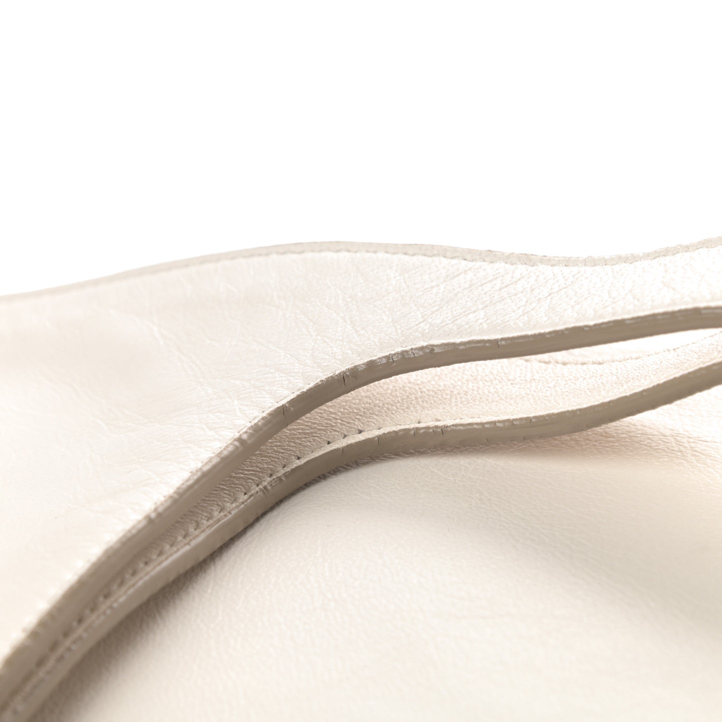 Ramskin Small Alix Padlock Zip Shoulder Bag White