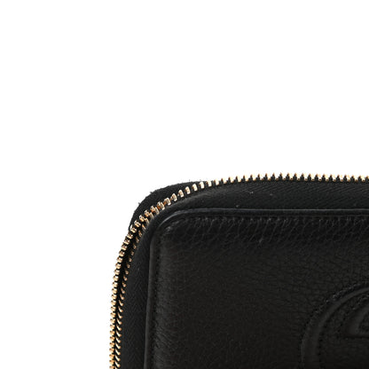 Gucci Pebbled Calfskin Medium Soho Zip Around Wallet Black 10 of 10