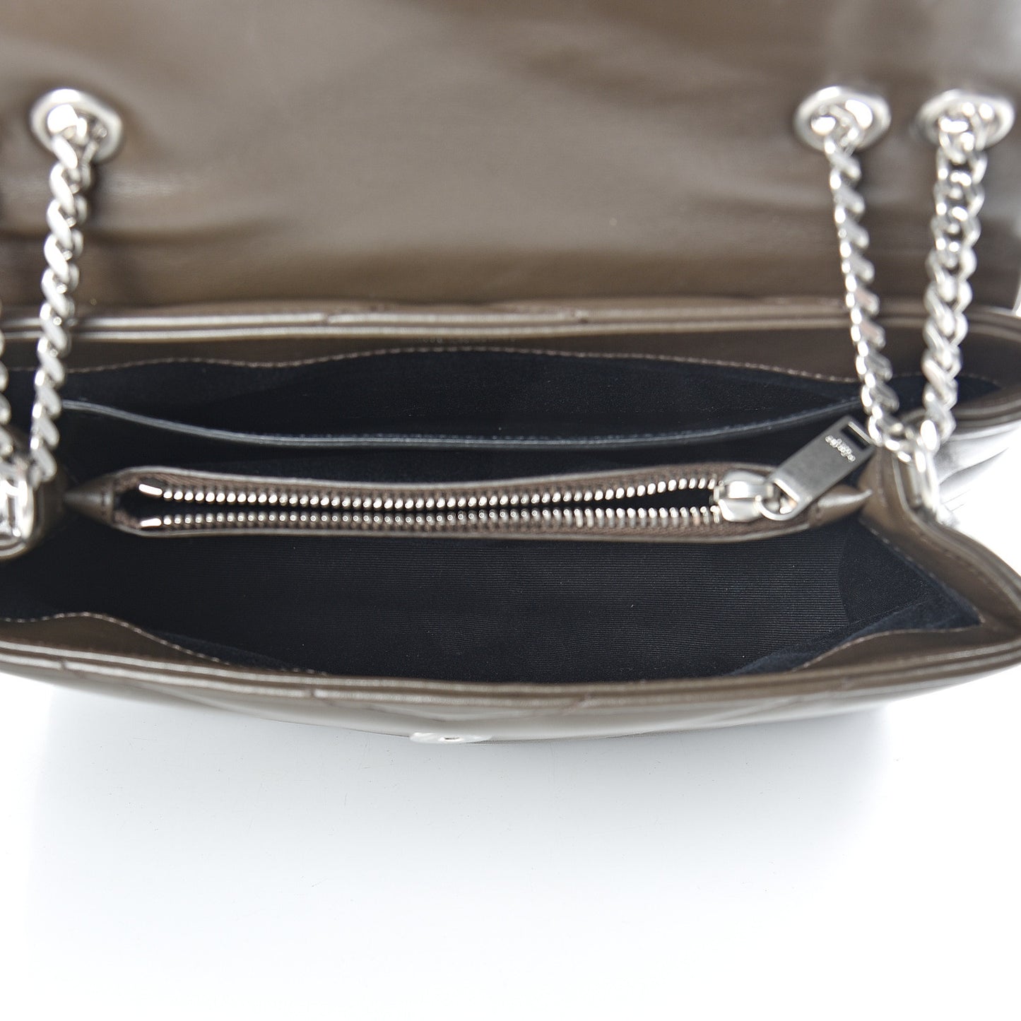 Calfskin Y Quilted Monogram Small Loulou Chain Satchel Faggio