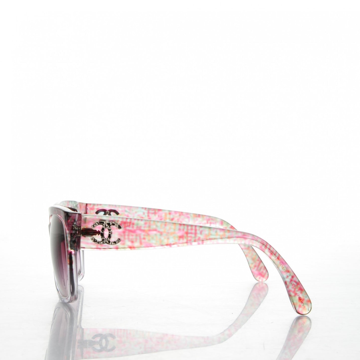 Multicolor Tweed CC Sunglasses 1313/3P Pink