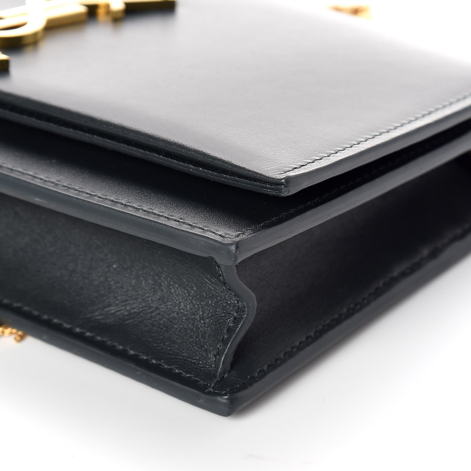 Saint Laurent Smooth Calfskin Classic Monogram Kate Tassel Chain Wallet Dark Leaf 9 of 10