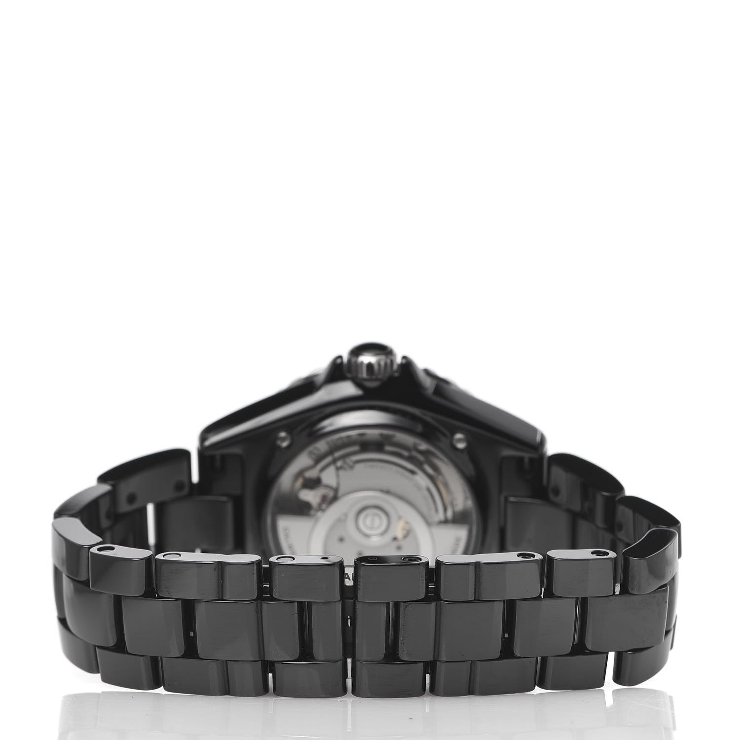 Chanel Stainless Steel Ceramic 38mm J12 Automatic Watch Black 4 of 7