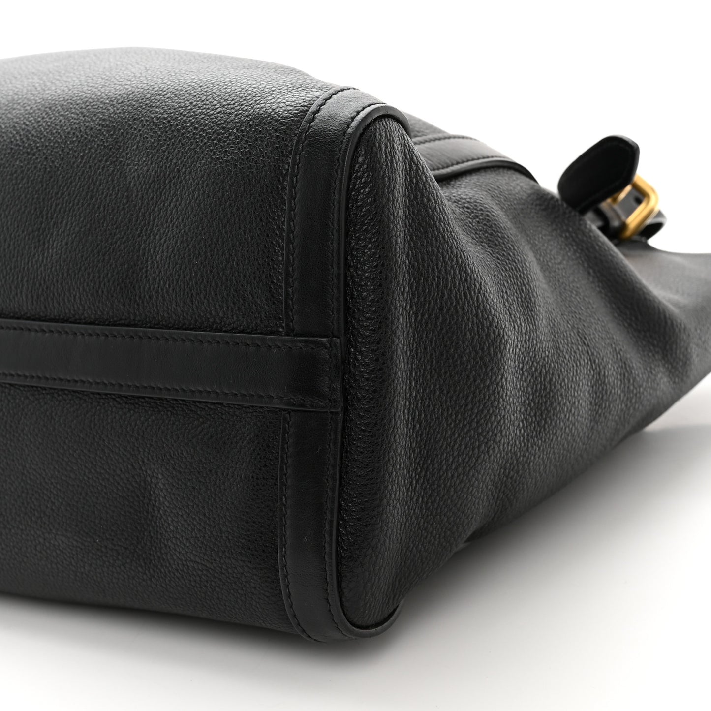 Vitello Daino Shopping Tote Black