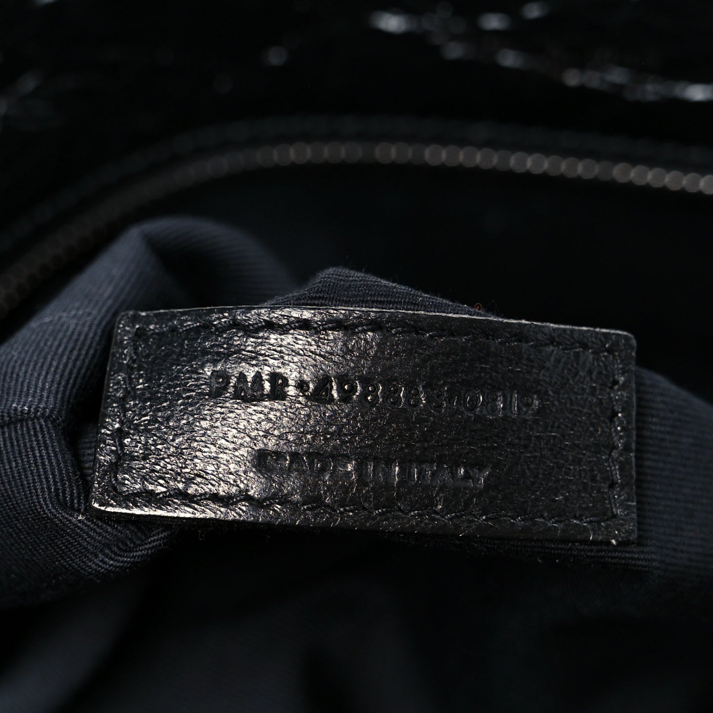 Crinkled Calfskin Matelasse Monogram Large Niki Chain Satchel Black