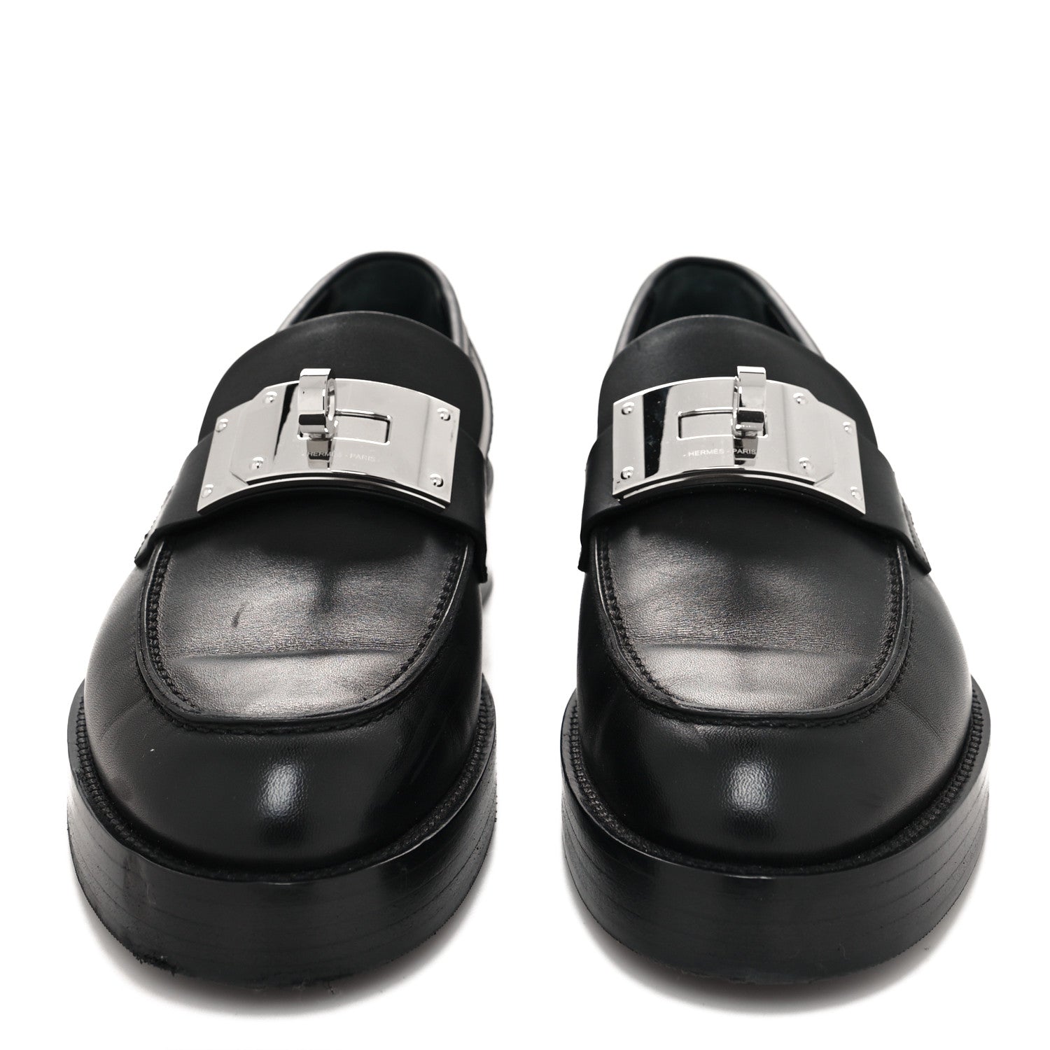 Hermes Calfskin Womens Hot Loafer 40 Black 2 of 8