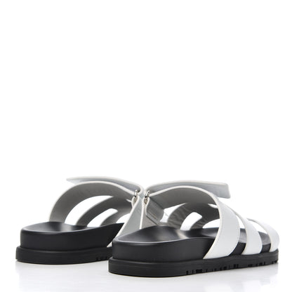 Hermes Calfskin Womens Chypre Sandals 36 White 4 of 9
