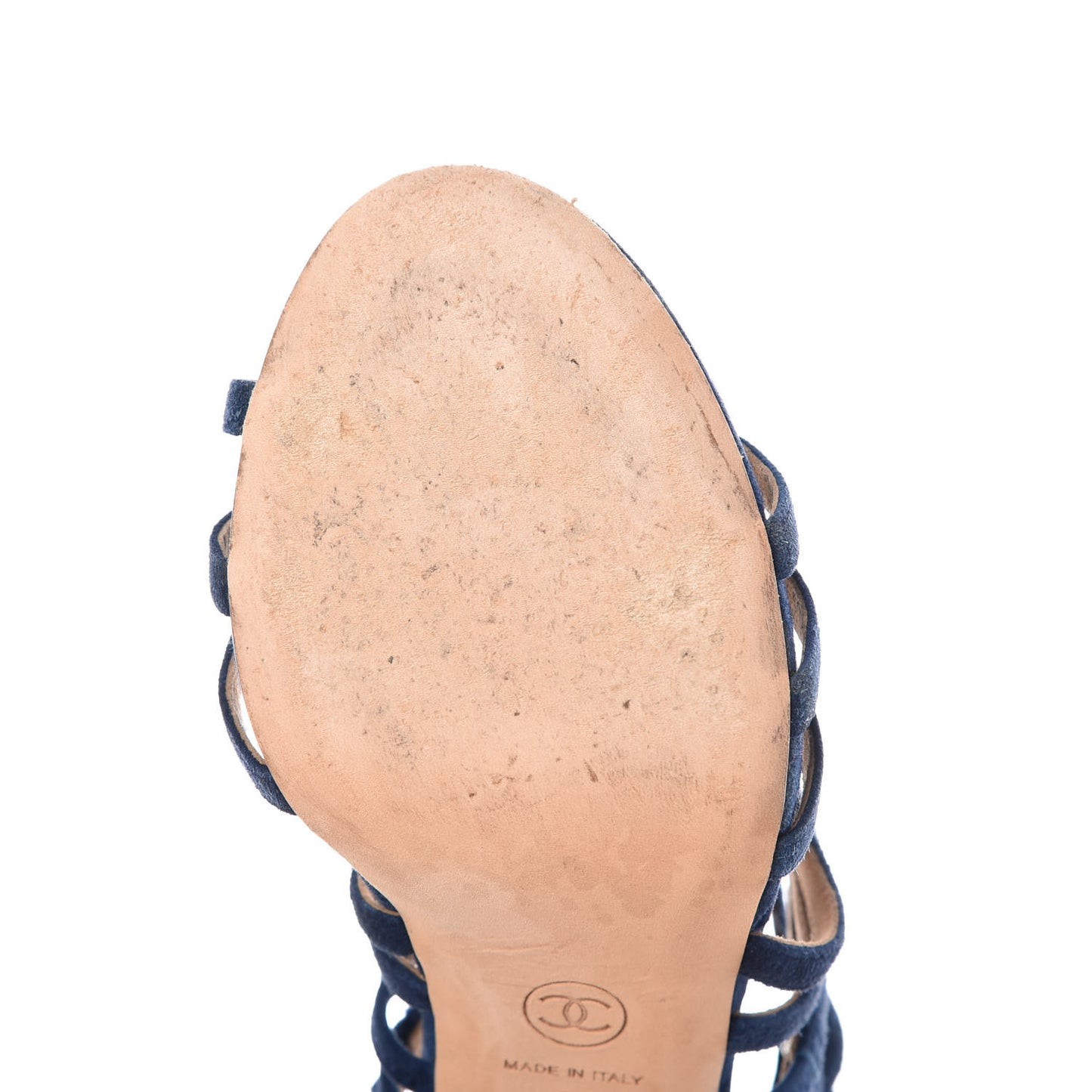 Suede Cork Sandals 37 Dark Blue