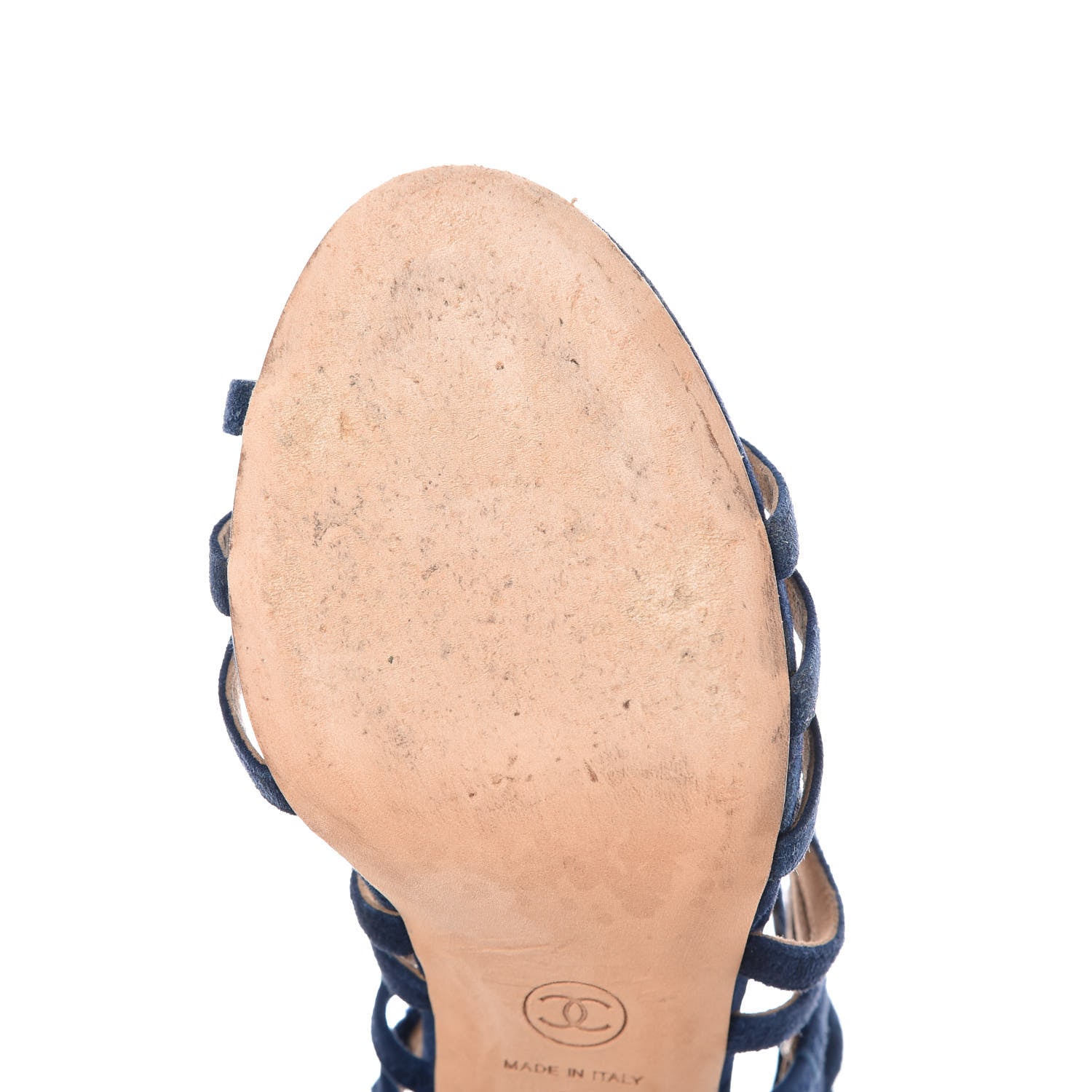 Chanel Suede Cork Sandals 37 Dark Blue 11 of 19