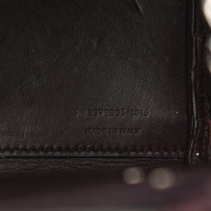 Saint Laurent Calfskin Crocodile Embossed Nano Sac De Jour Bordeaux 7 of 13